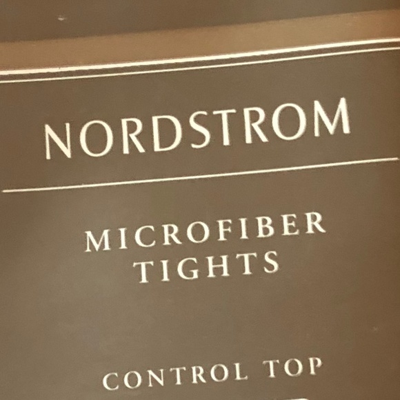 Nordstrom Microfiber Tights NWT Jet Black Tall - Picture 5 of 7